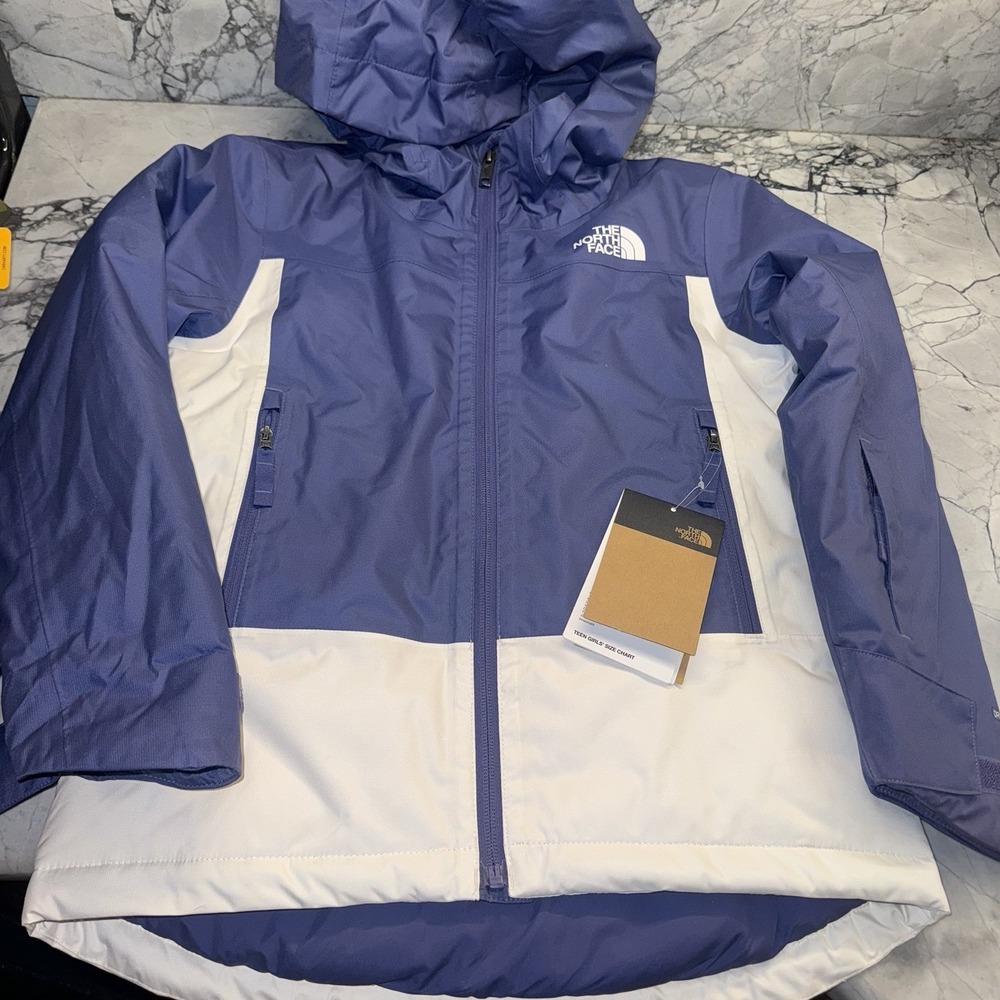 North Face Girls Freedom Insulated Jacket Hooded Winter Coat Medium (10) NEW